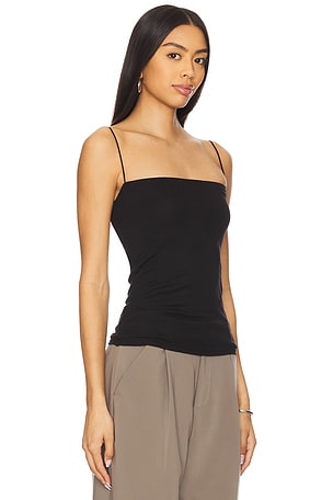 Enza Costa Essential Strappy Tank in Black