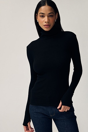 Sweater Knit Long Sleeve Turtleneck Enza Costa