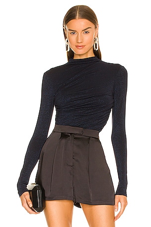 Lurex Long Sleeve Twist Top Enza Costa