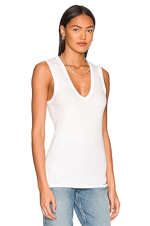 Enza Costa Essential Sleeveless U in White