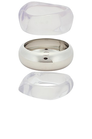 Epifene Liquid Resin Bangles Set Of 3 in Neutral