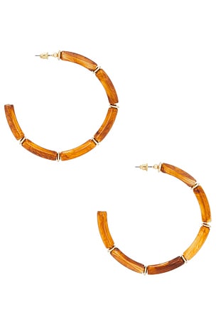 Epifene Bamboo Hoops in Brown