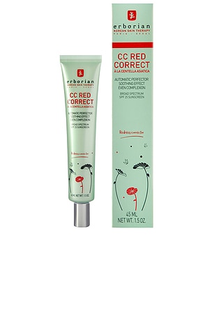 erborian CC Red Correct Green Color Corrector with Extra Redness Coverage and SPF 25 in Beauty: NA