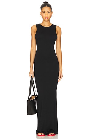 Sleeveless Crewneck Soft Jersey Maxi Dress Eterne