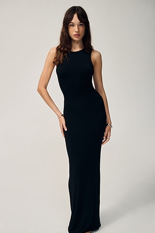 Sleeveless Crewneck Soft Jersey Maxi Dress Eterne