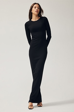 Long Sleeve Crewneck Maxi Dress Eterne