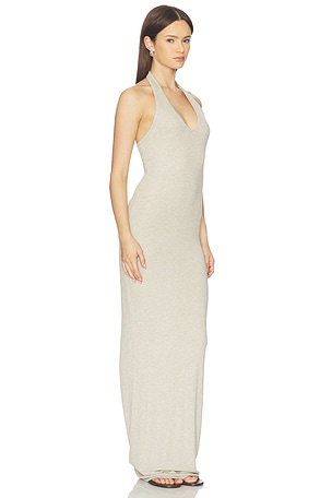 Eterne Halter Maxi Dress in Taupe