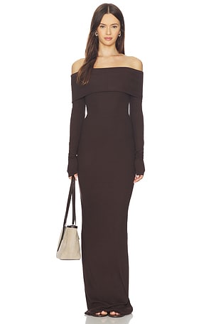 Long Sleeve Off Shoulder Maxi Dress Eterne