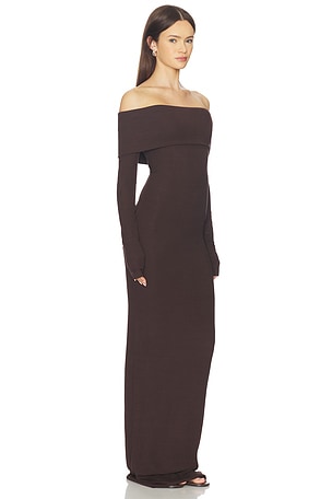 Eterne maxivestido en color Chocolate