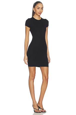 Eterne Cap Sleeve Mini Dress in Black
