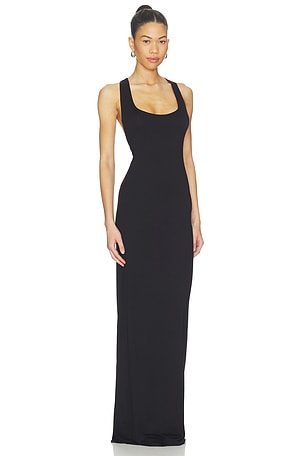 Eterne Soft Jersey Hedi Maxi Dress in Black