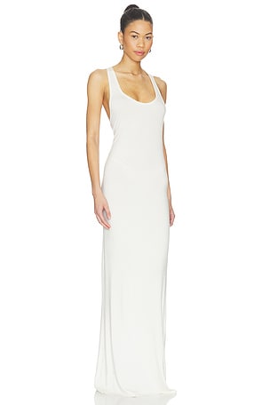 Eterne Soft Jersey Hedi Maxi Dress in Ivory