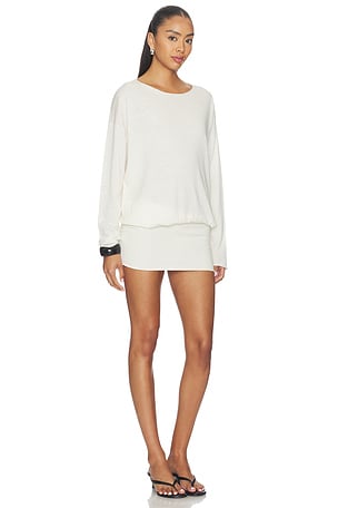 Eterne Boatneck Mini Dress in Ivory