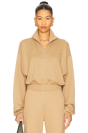 Cropped French Terry Half-zip Sweatshirt Eterne