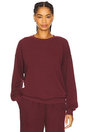 Oversized Lightweight French Terry Crewneck Sweatshirt Eterne