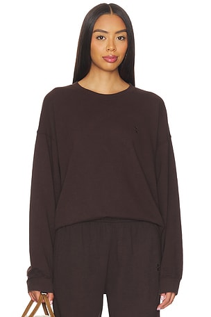Oversized Lightweight French Terry Crewneck Sweatshirt Eterne