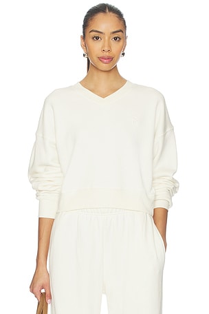 Cropped V-neck Sweatshirt Eterne