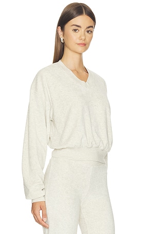 Eterne SWEAT CROPPED ENCOLURE V en Light Gris