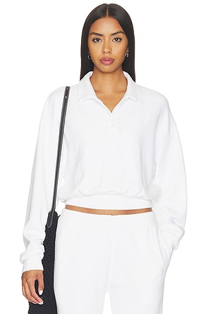French Terry Cropped Polo Sweatshirt Eterne