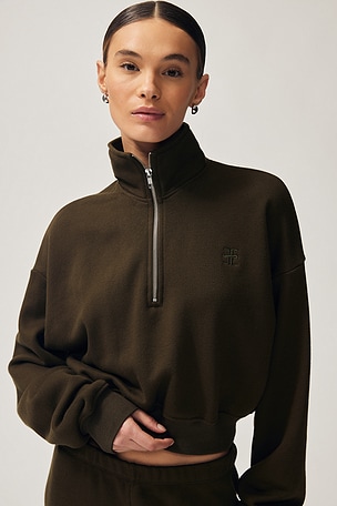 Cropped Half Zip Sweatshirt Eterne