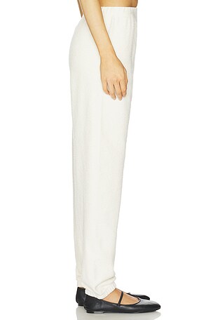 Eterne Classic Reverse French Terry Sweatpant in Cream