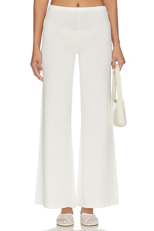 Eterne Low Waist Flare Pant in Ivory