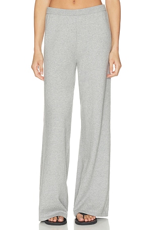 Eterne Cotton Cashmere Wide Leg Lounge Pant in Grey. Size M/L. Also
