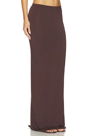 Eterne Maxi Soft Jersey Skirt in Brown. Size XS. Also