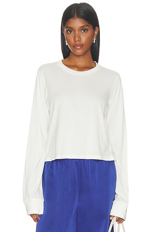 Cotton Long Sleeve Boxy Tee Eterne