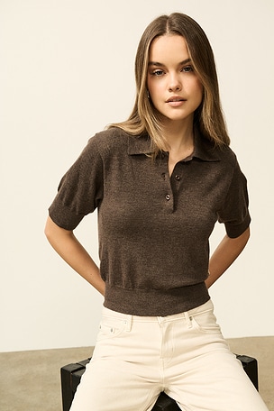 Journey Cashmere Jersey Short Sleeve Top Eterne