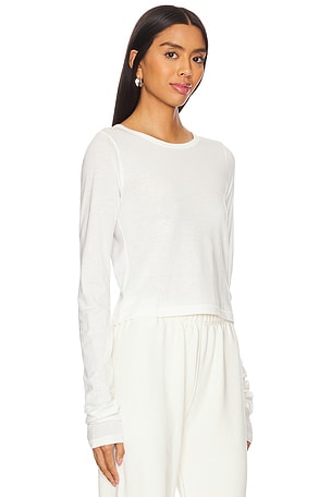Eterne Long Sleeve Baby Tee in Ivory