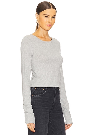 Eterne Long Sleeve Baby Tee in Grey