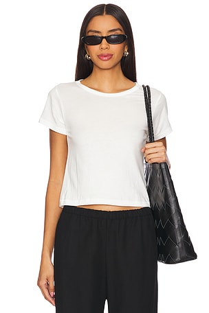 Short Sleeve Baby Tee in Ivory Eterne