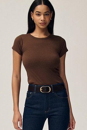 Fitted Crewneck Short Sleeve T-Shirt Eterne