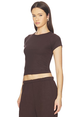 Eterne Short Sleeve Baby Tee in Chocolate