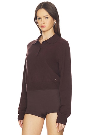 Eterne Long Sleeve Journey Top in Chocolate