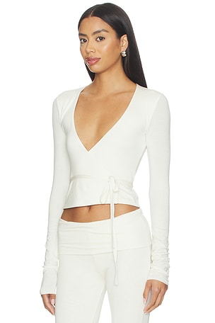 Eterne Wrap Top in Ivory