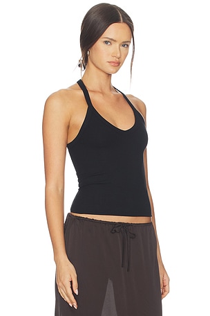 Eterne V-neck Racerback Tank in Black. Size XL. Also