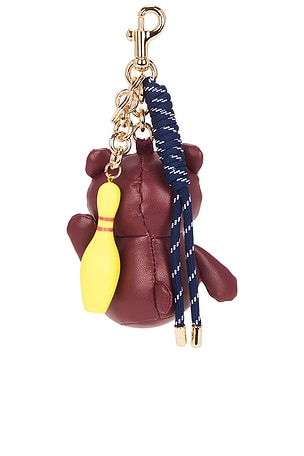 Essentiel Antwerp Irano Bear Keyhanger in Burgundy