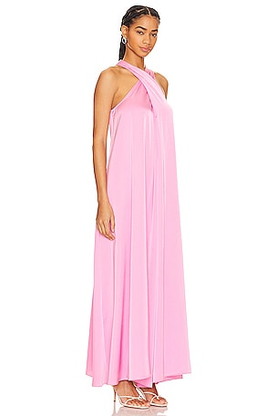 Essentiel Antwerp Finch Halterneck Dress in Pink