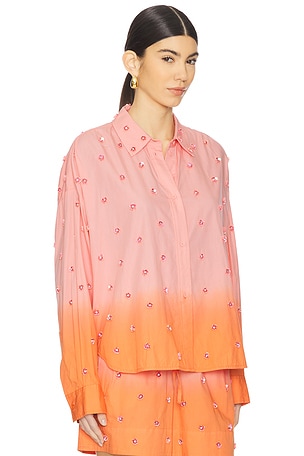 Essentiel Antwerp Harkansas Embellished Shirt in Rose,Orange