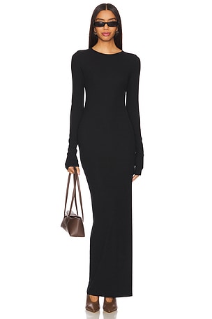 Long Sleeve Crewneck Maxi Dress Eterne