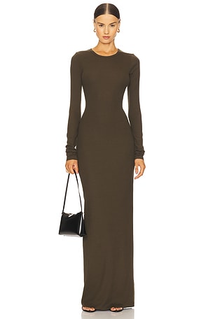 Long Sleeve Crewneck Maxi Dress Eterne