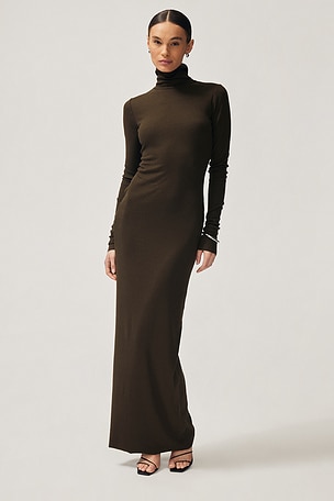 Long Sleeve Turtleneck Maxi Dress Eterne