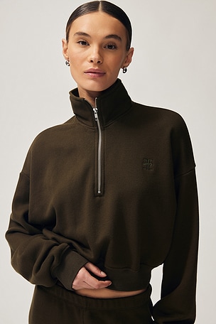 Cropped Half-Zip Sweatshirt Eterne