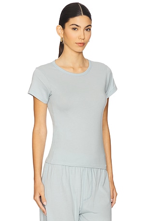 Eterne Fitted Crewneck Short Sleeve T-Shirt in Blue