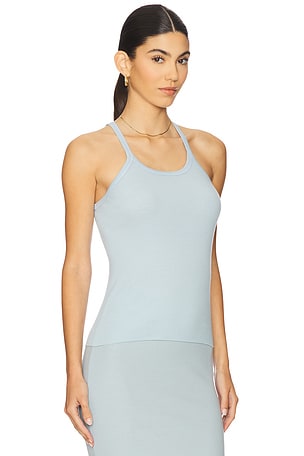 Eterne Rib Tank Top in Blue. Size XS. Also