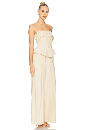 ET OCHS Jordan Corset Bustier Jumpsuit in Nude. Size 8. Also