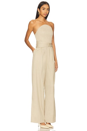 ET OCHS Crosby Jumpsuit in Taupe. Size 8. Also