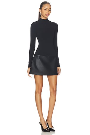 ET OCHS Colette Knit Combo Dress in Black